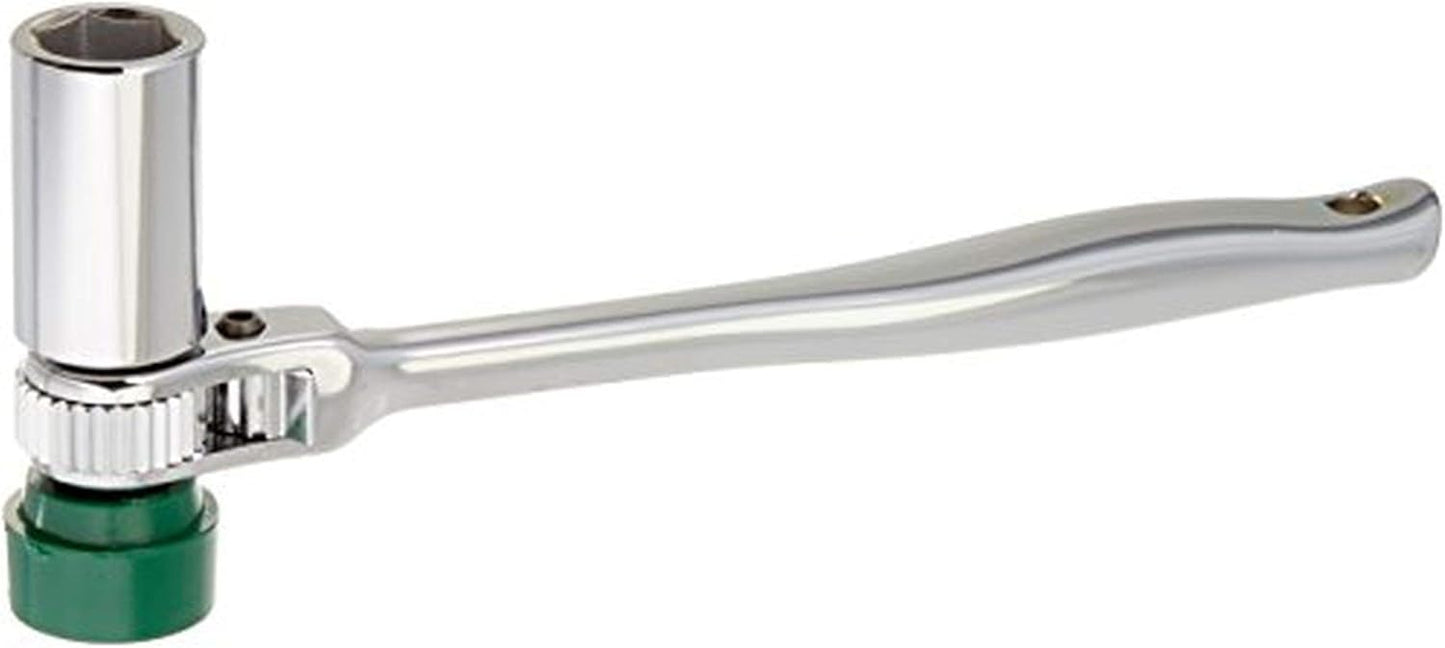 Wright Tool 4482 Scaffold Ratchet – 1/2" Drive, Pear Head, Contour Handle, Soft Face Hammer Head, Single Pawl, 7/8" Socket, Chrome Finish, Made in USA, ASME Compliant