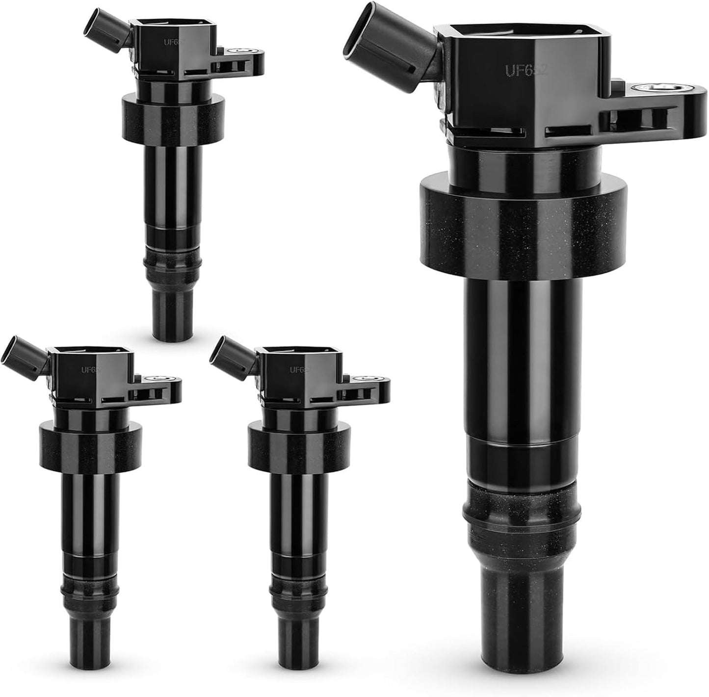 UF575 Ignition Coil & 1675 Double Iridium Spark Plug for Audi A3 A4 A5 A6 Q5 R8 TT RS4 RS5/Volkswagen Jetta Passat Beetle CC Golf GTI Replaces# C1627 07K905715F E1075