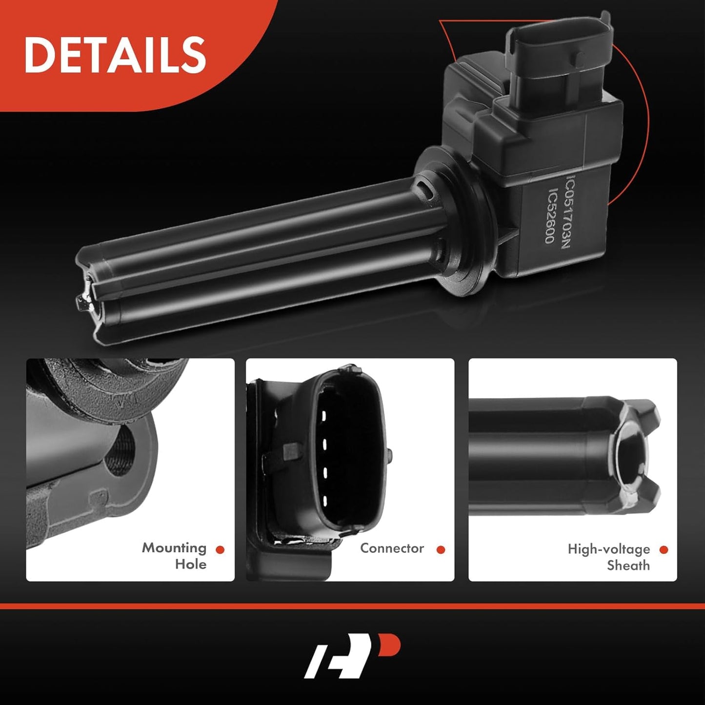 A-Premium Engine Ignition Coil Pack Compatible with Saab 9-3 2003-2011 9-3X 2010-2011 2.0L Turbo Only 4-PC Set