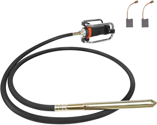 16,000 VPM Electric Concrete Vibrator, Concrete Vibrating Tool Equipped With 14.75FT Steel Vibrating Rod And Stainless Steel Roll Cage, Suitable For Removing Bubbles From Construction Cement