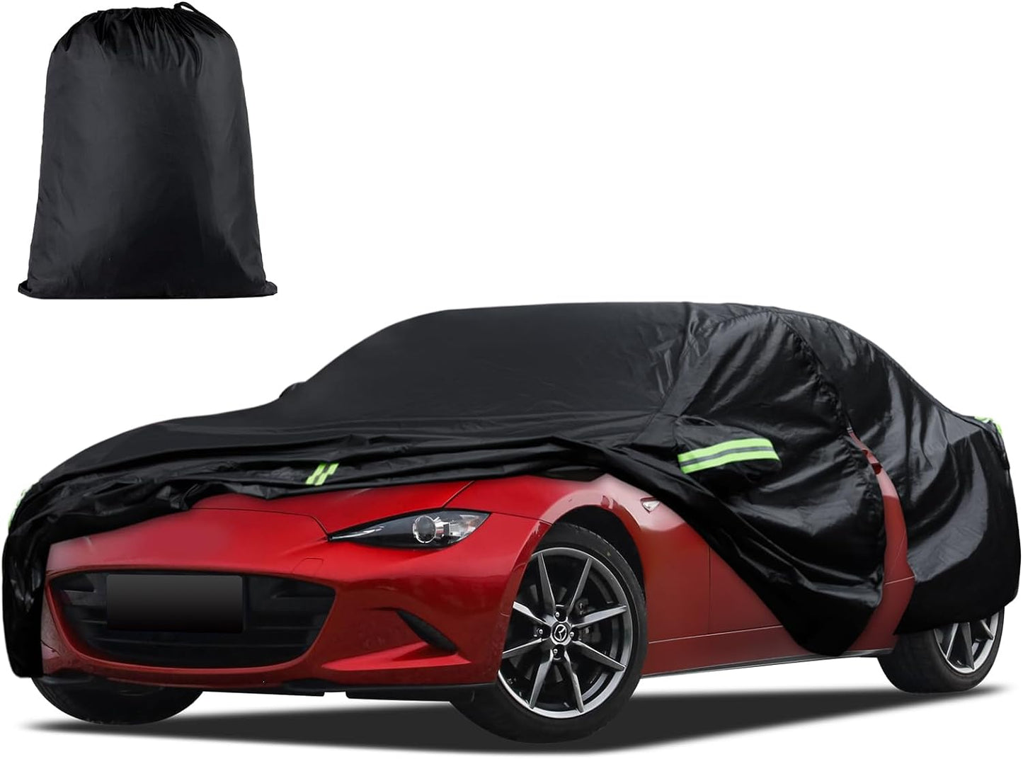 Car Cover Custom Fit for Ford Mustang 1994-2025, for Chevy Camaro 2010-2025, Waterproof All Weather Full Exterior Cover Rain Hail Sun Protector Car Cover with Door Zipper