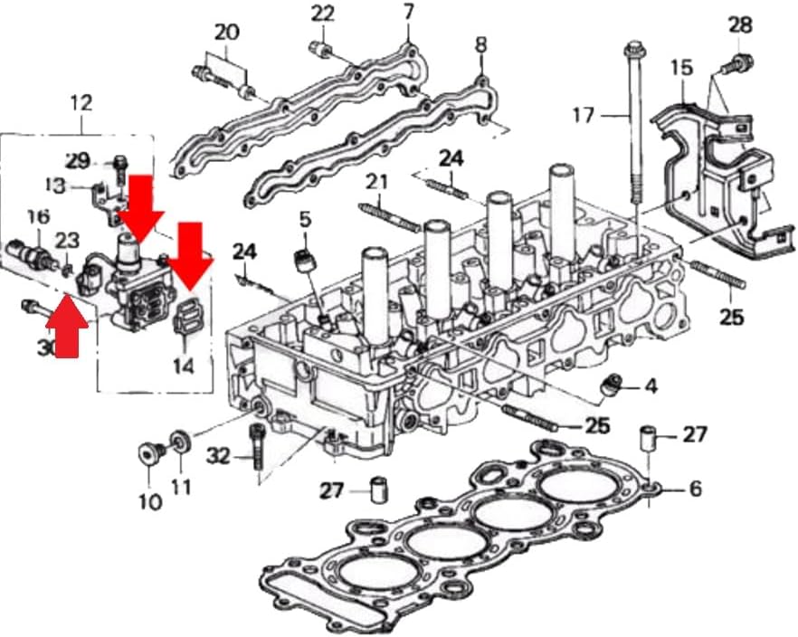 Complete Vtec Solenoid Gasket Kit Replacement for Honda 00-09 S2000 4-Cylinder