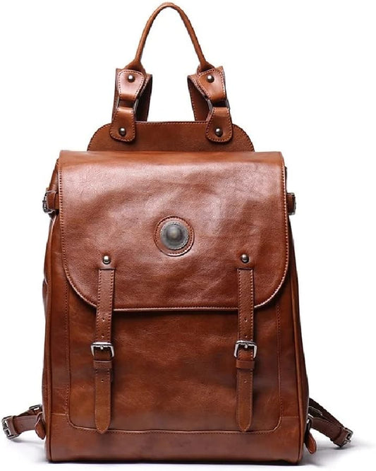Vintage Genuine Leather Laptop Backpack Travel Bags
