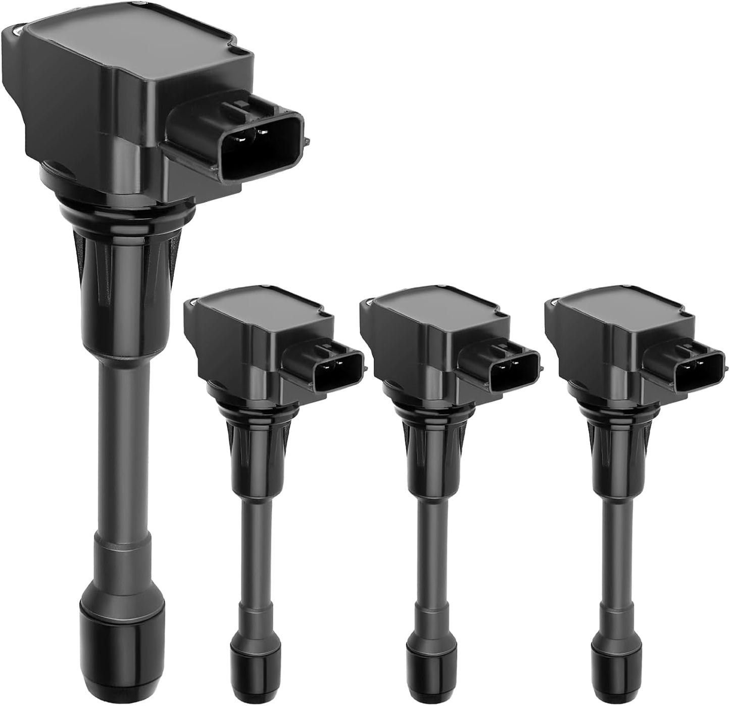 SCITOO ignition coils 4+Spark Plugs 4 4pcs Replacement for P-assat 1.8L 2001-2005,for J-etta 1.8L 2001 2002 2003 2004 2005,for A-udi A4 1.8L 2001-2007 Replace UF411 UF-437, UF-580, CO044