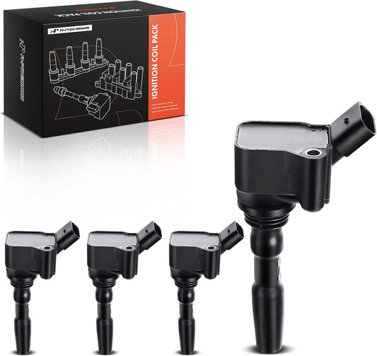 A-Premium Engine Ignition Coil Pack Compatible with Volkswagen Jetta 2013/2016-2019, Golf 2019 & Audi A3 Sportback e-tron 2016-2018, 1.4L