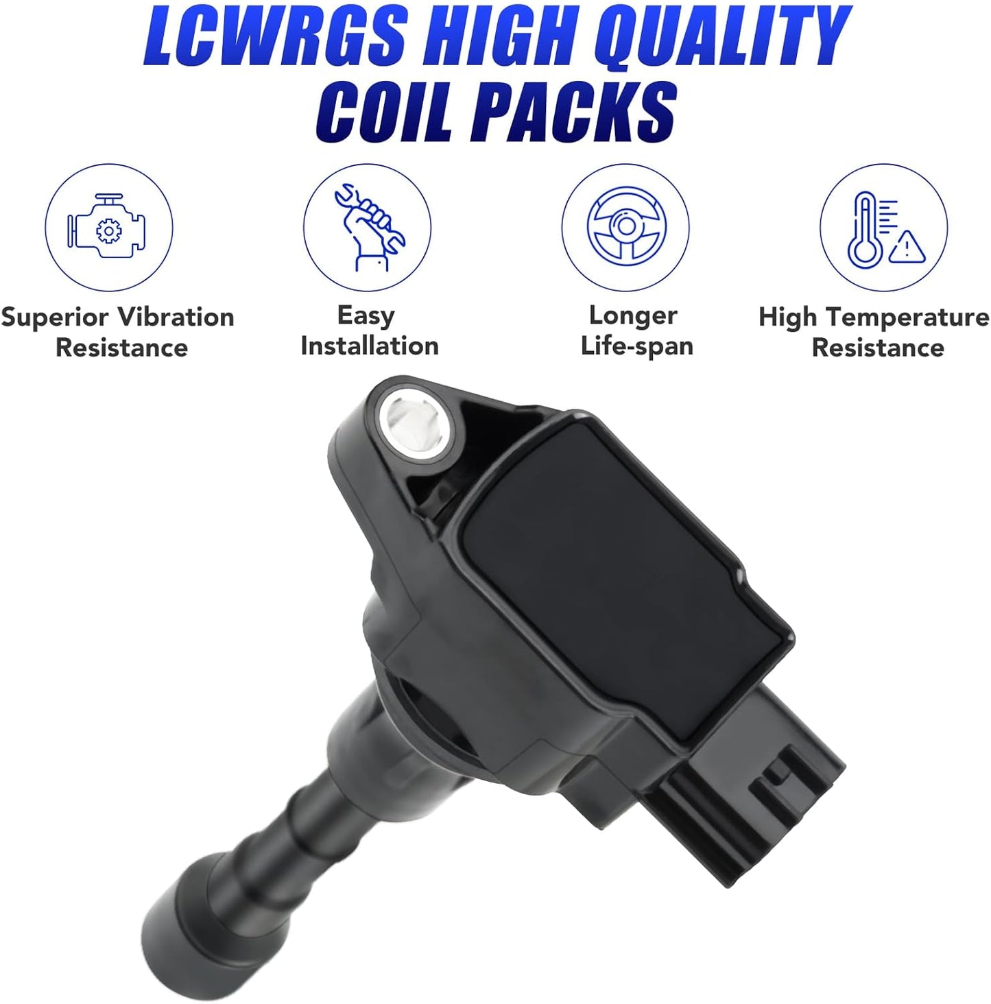 Set of 6 Ignition Coil Pack fits for 2008 2009 2010 2011 2012 2013 Infiniti G37 M37 EX37 Nissan 370Z 3.7 Coils Replaces UF617 22448EY00A