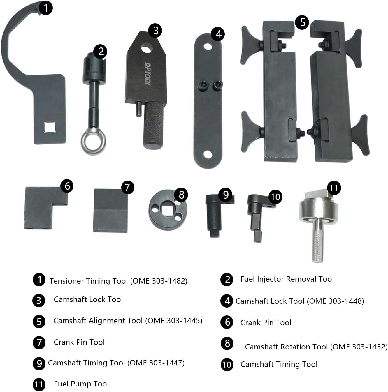 Camshaft Alignment Tool Kit for Land Rover Jaguar Discovry 4 Rang Rover Sport V8 5.0 L V6 3.0L Engine Timing Tool with Fuel Pump/Injector Tool Whole Set