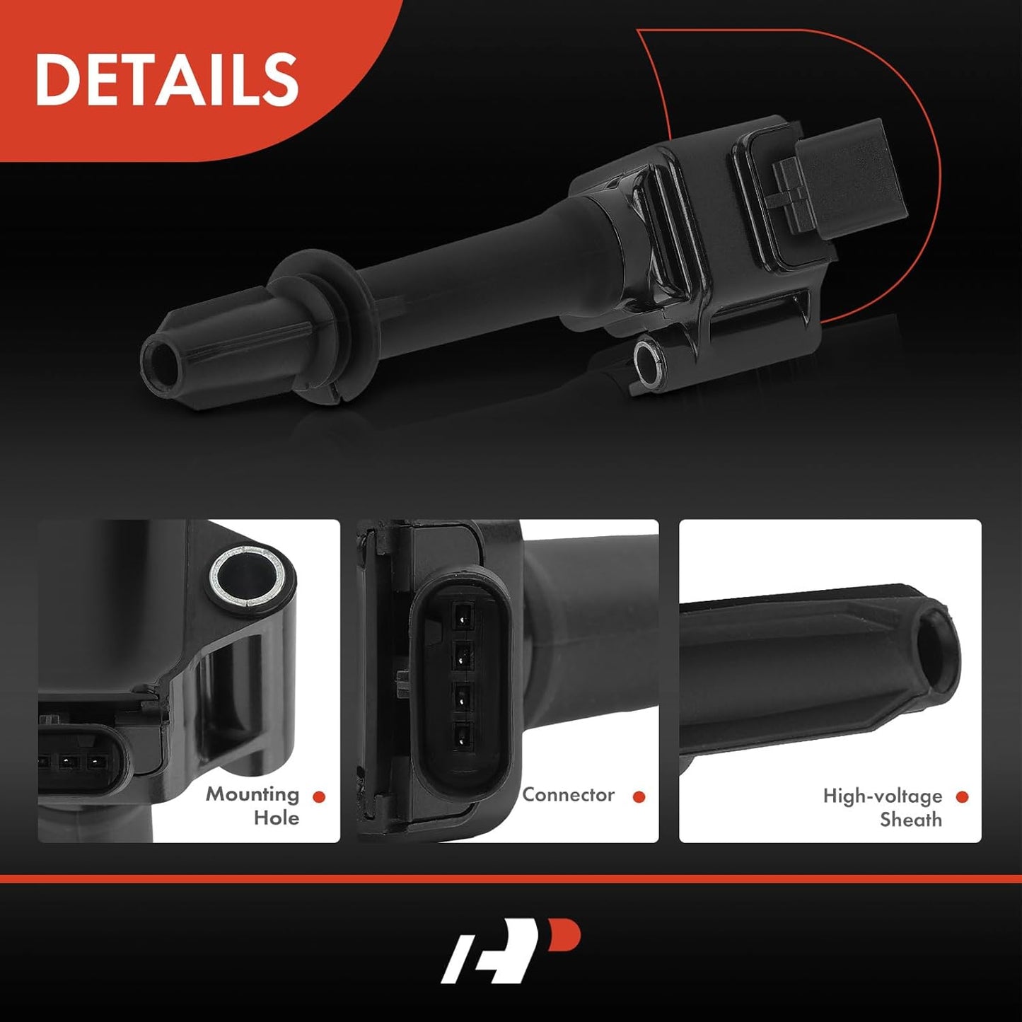 A-Premium Engine Ignition Coil Packs Compatible with Buick Encore 2018 Chevrolet Cruze Malibu 2016-2018 Equinox GMC Terrain 2018 L4 1.4L 1.5L 4-PC Set
