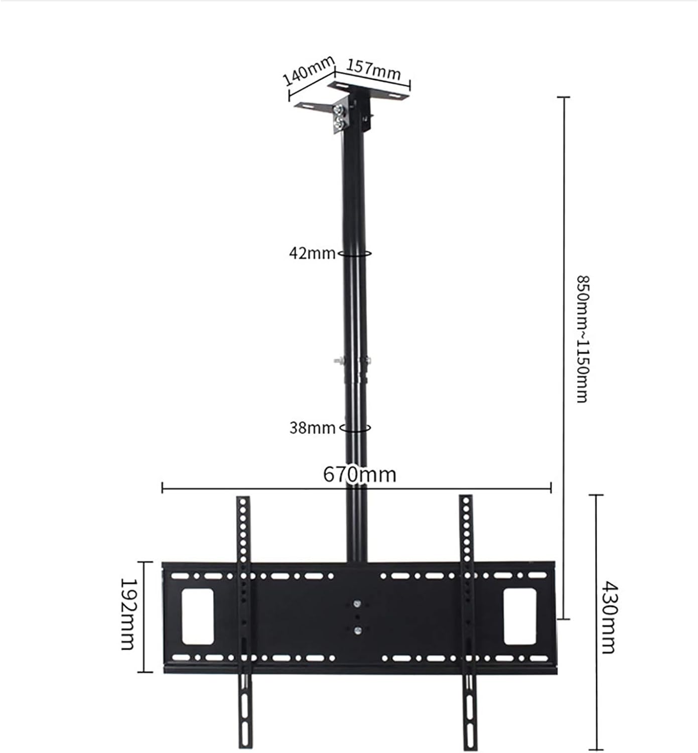 TV Stand, TV Wall Mount, Ceiling Mount, Adjustable Tilt Swivel TV Bracket, 37”-65” LCD Flat/Curved TVs, Shopping Mall/Workplace/Street Shop