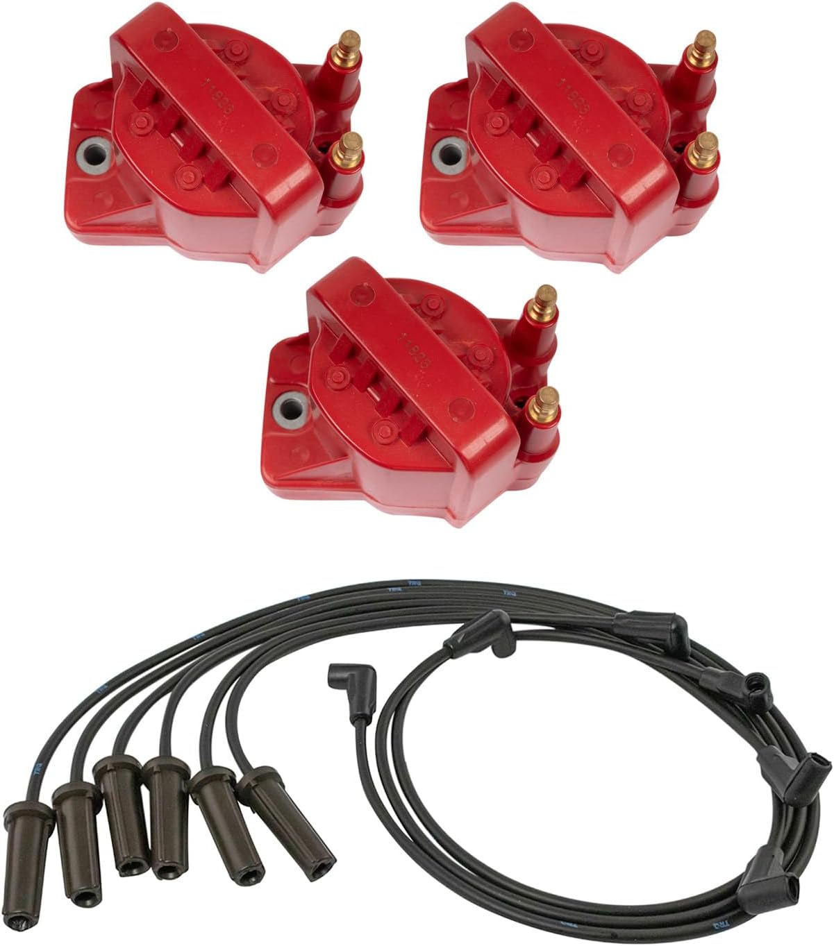 TRQ Ignition Kit Ignition Coil Spark Plugs Wire Set Compatible with 2005-2009 Buick LaCrosse 2007-2008 Lucerne 1999-2004 Regal 2000-2005 Chevrolet Impala Monte Carlo 1999-2008 Pontiac Grand Prix