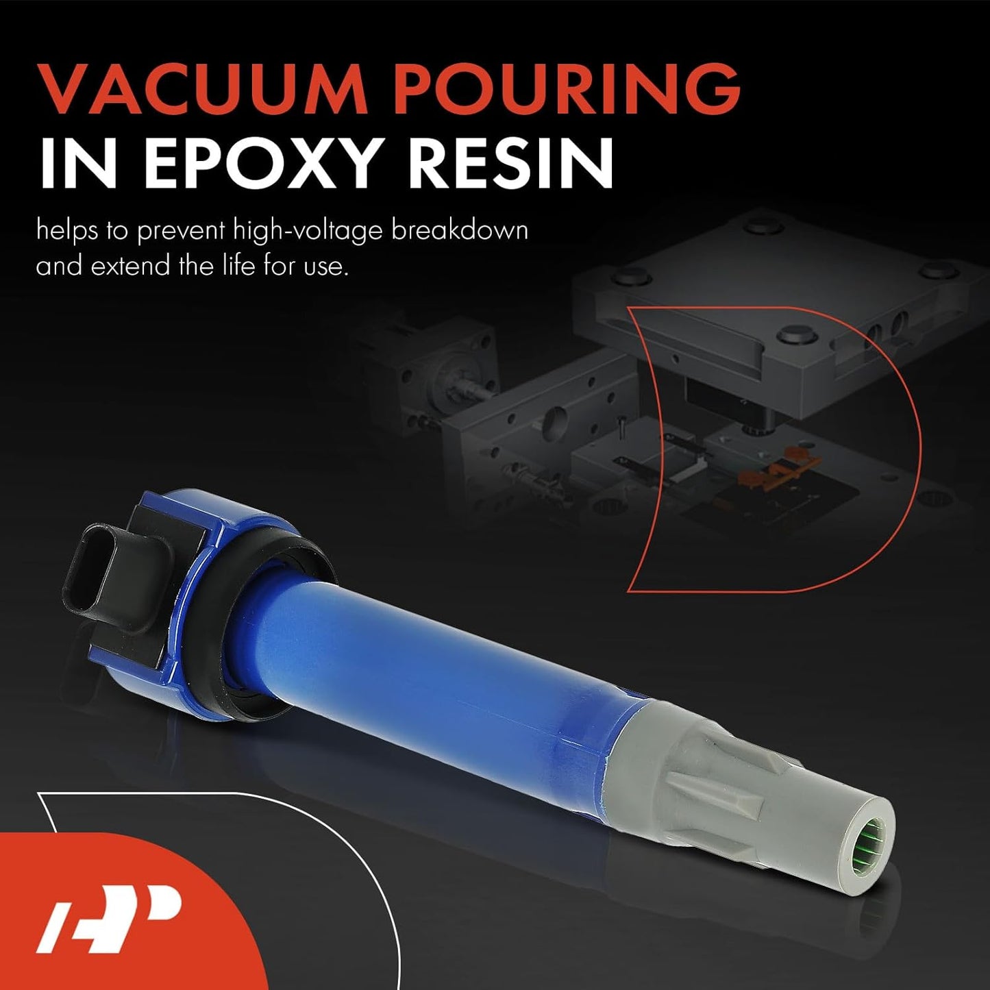 A-Premium (Blue) Engine Ignition Coil Pack Compatible with Dodge Charger, Journey, Challenger, Avenger, Nitro, Magnum & Chrysler Town & Country, 300, Pacifica, Sebring & Volkswagen Routan, 6-PC Set
