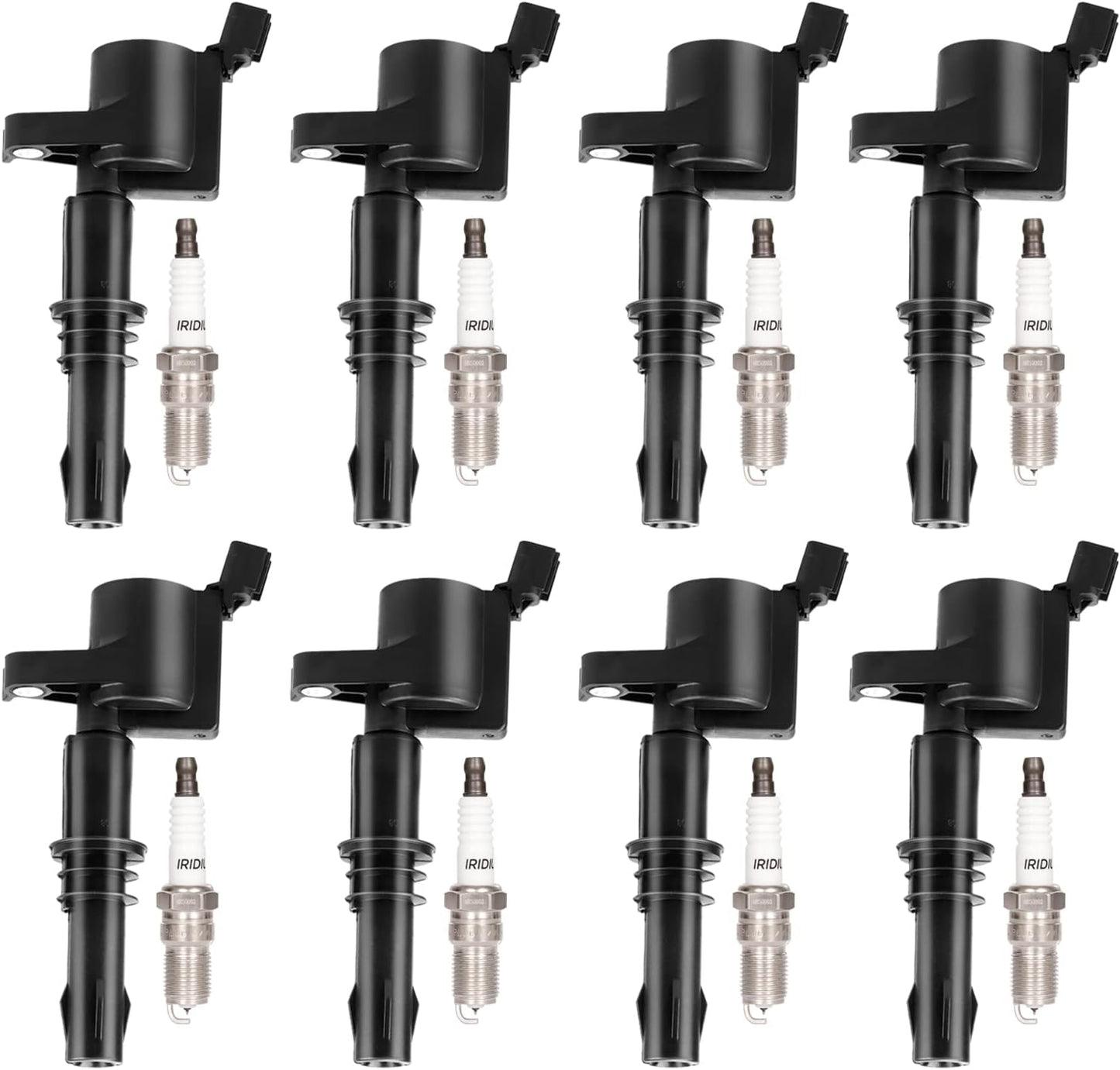 Set of 8 Ignition Coil Pack and Spark Plugs Fits for 2004 2005 2006 2007 2008 Ford F150 F-150 F250 F350 Explorer Expedition Lincoln Mark LT Navigator 5.4 V8 DG511 FD508 SP546