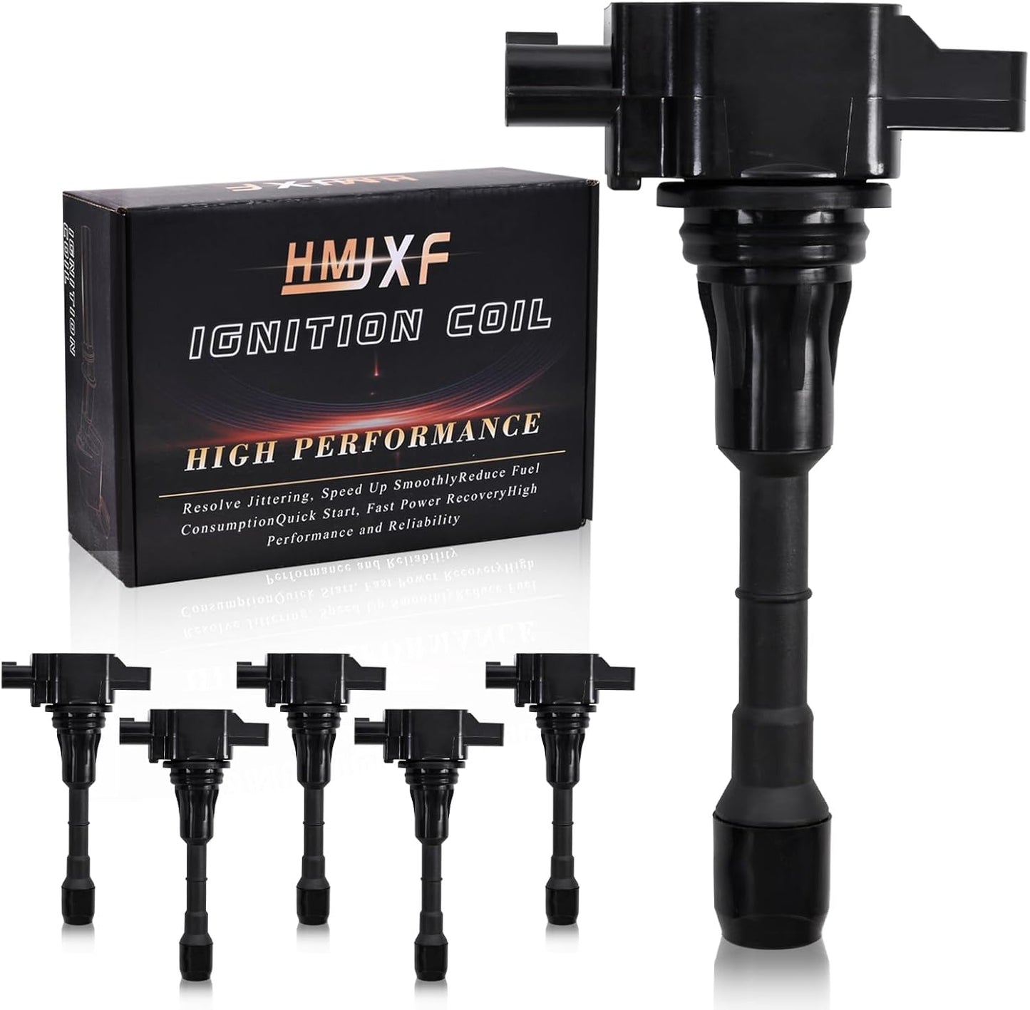 Set of 6 Ignition Coil Packs UF595 UF553 5C1652 E1053 DG520 Compatible with Ford Lincoln Taurus Explorer F-150 Mustang Transit 150 250 350 MKS MKT MKX MKZ - 3.5L 3.7L V6