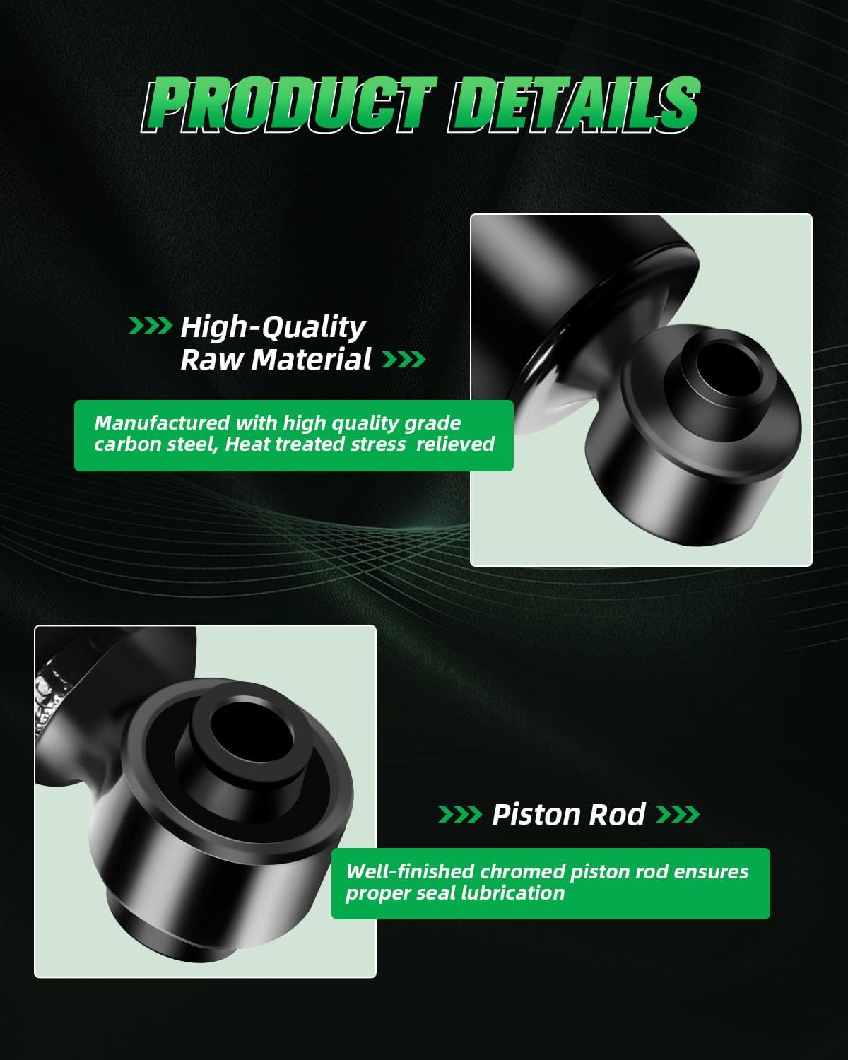 SCITOO Gas Strut Shock Absorber Rear fit 2005-2010 for Dodge Dakota (Pack of 2)