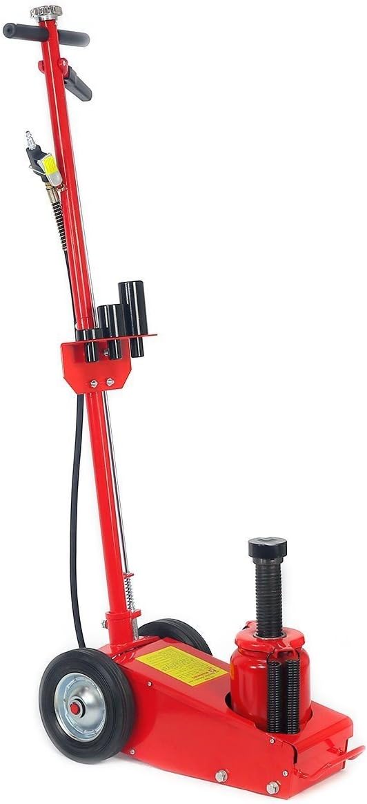 XtremepouwerUS 35-Ton Air Hydraulic Floor Jack Truck Lift Jacks Service Repair Lifting Tool Wheels w/Extension Adapters Set