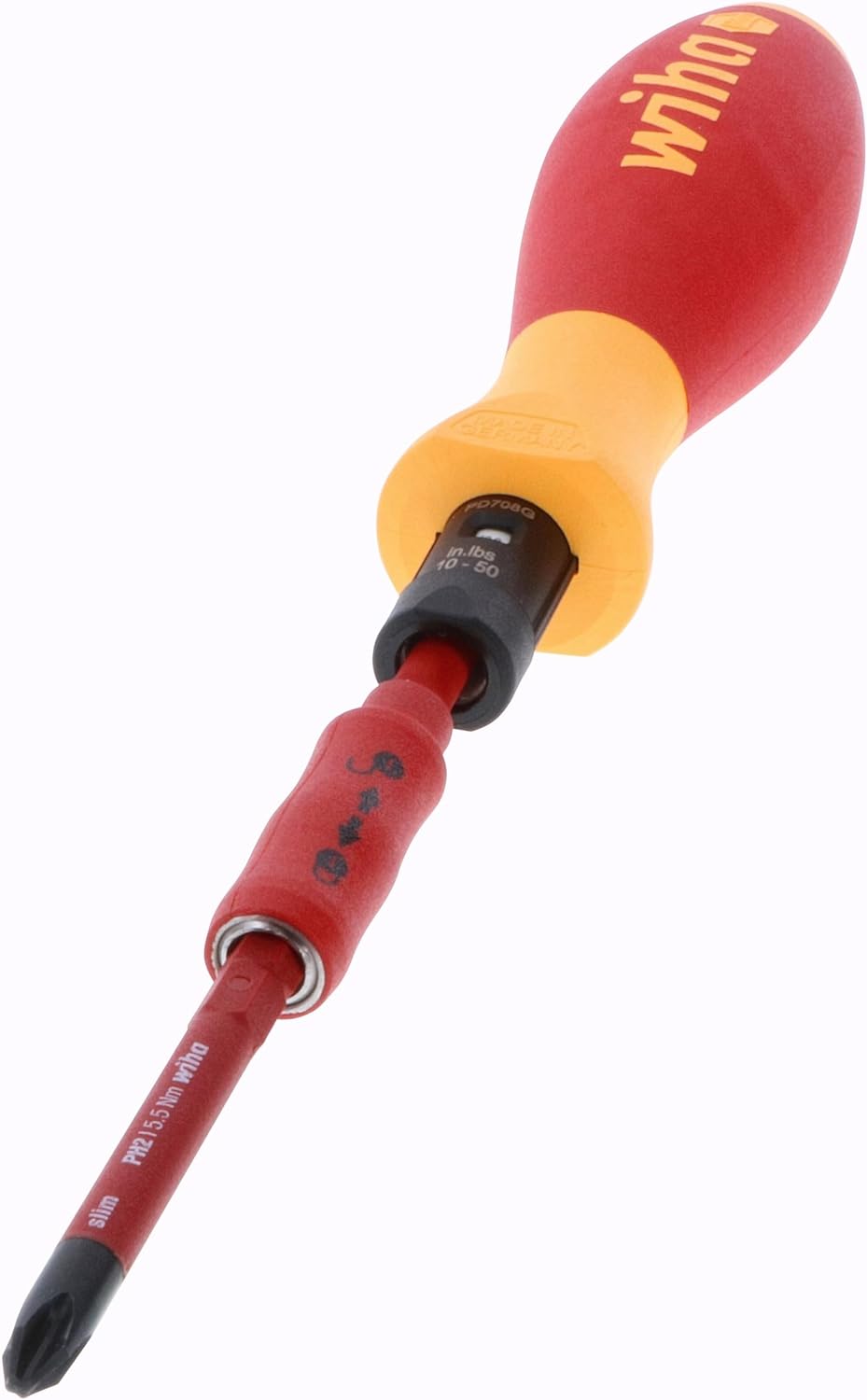 Wiha 28789 11 Piece Insulated TorqueVario-S (10-50 In/lbs) and SlimLine Blade Set