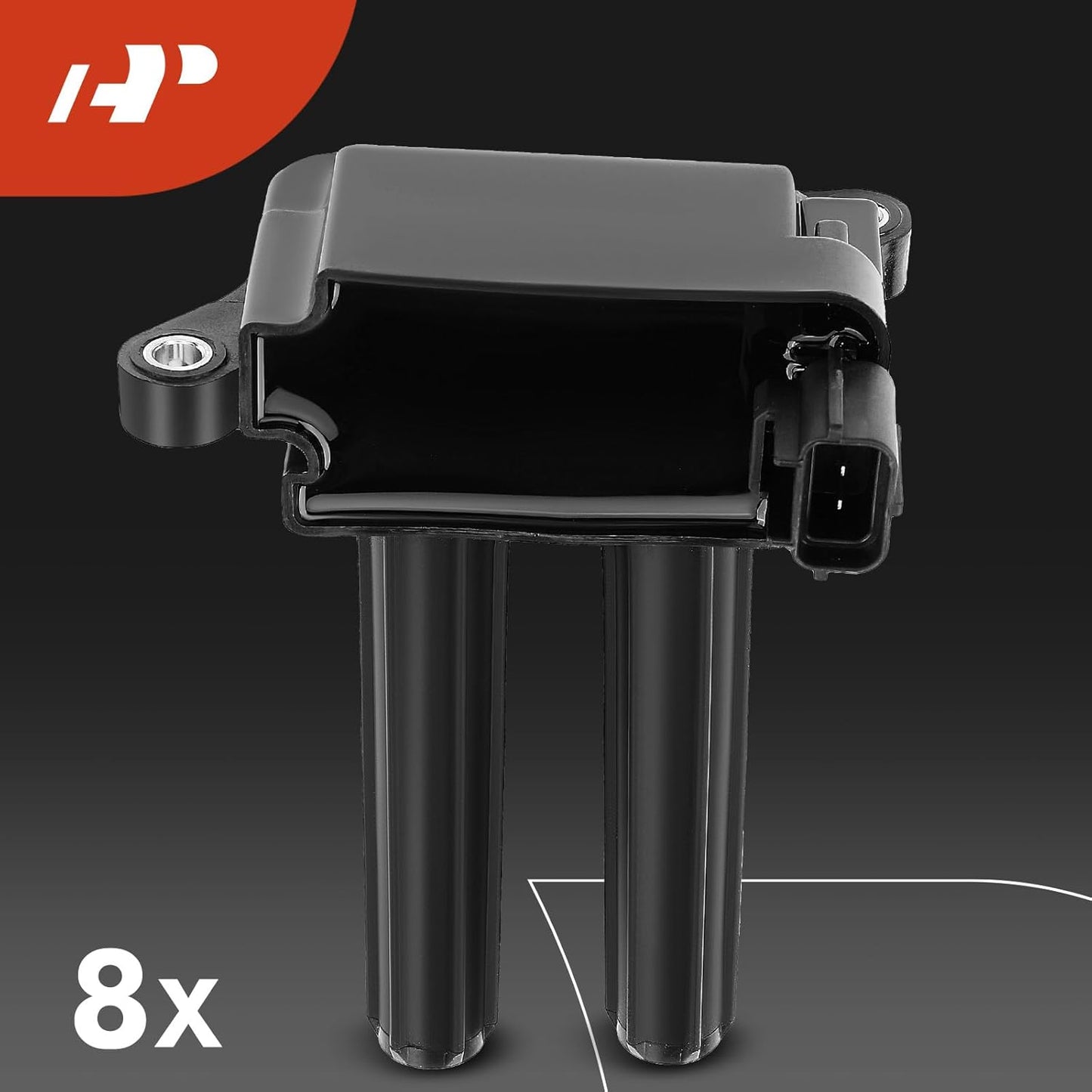 A-Premium 8x (Black) Ignition Coil Pack and 16x Iridium Spark Plugs Compatible with Dodge Ram 1500 2500 3500 Durango Challenger Charger & Jeep Grand Cherokee & Chrysler
