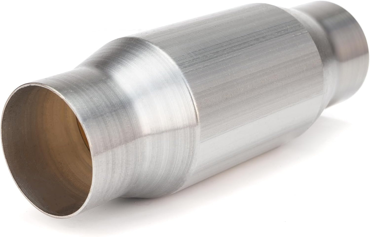 2.5 Inch Inlet/Outlet Universal High Flow Front Catalytic Converter Direct-Fit with O2 Port(EPA Compliant)