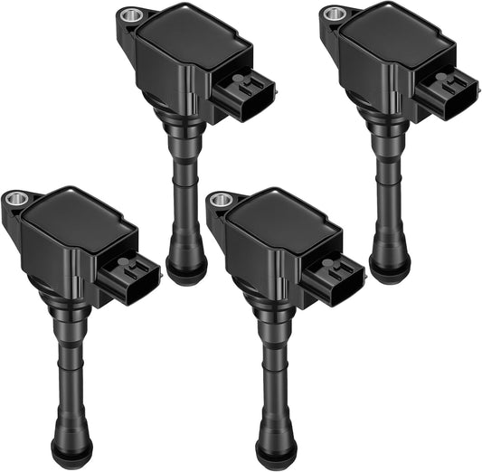 4-Pack UF659 Ignition Coils Compatible with Nissan Juke 11-17, Qashqai 17-22, Rogue Sport 17-22, Rogue 17-19, Sentra 17-19, 1.6L 2.0L L4 - Replaces 224481KC0A C1807 522202