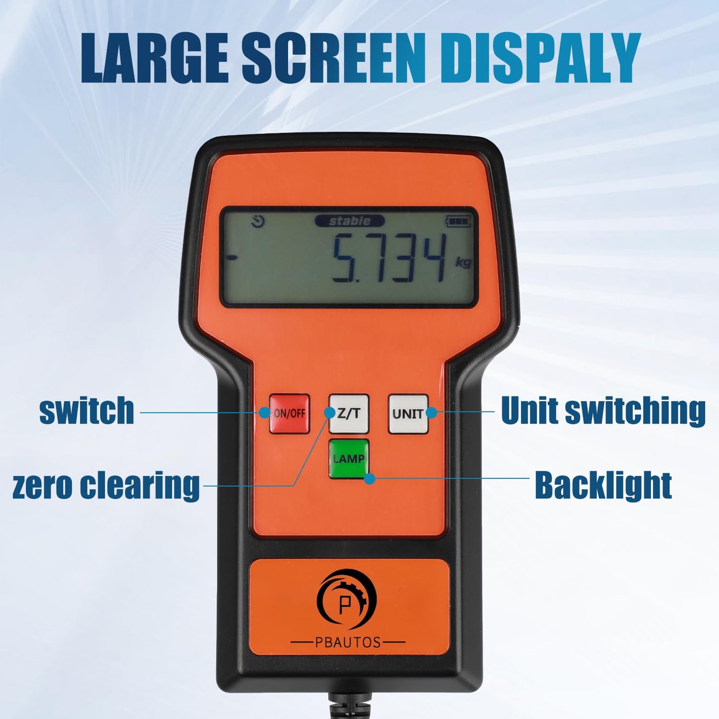 110LBS Electronic Digital Refrigerant Charging Weight Scale with Portable Case, HVAC Refrigerant Scale in Higher Precision for All Refrigerant Recovery Tanks