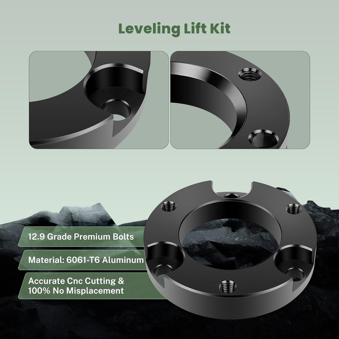 SCITOO 2 inch Front,Front Struts Shock Absorber kit Leveling Lift Kit fit for 02-09 for Chevrolet Trailblazer | 02-09 for GMC Envoy Forged Strut Spacers