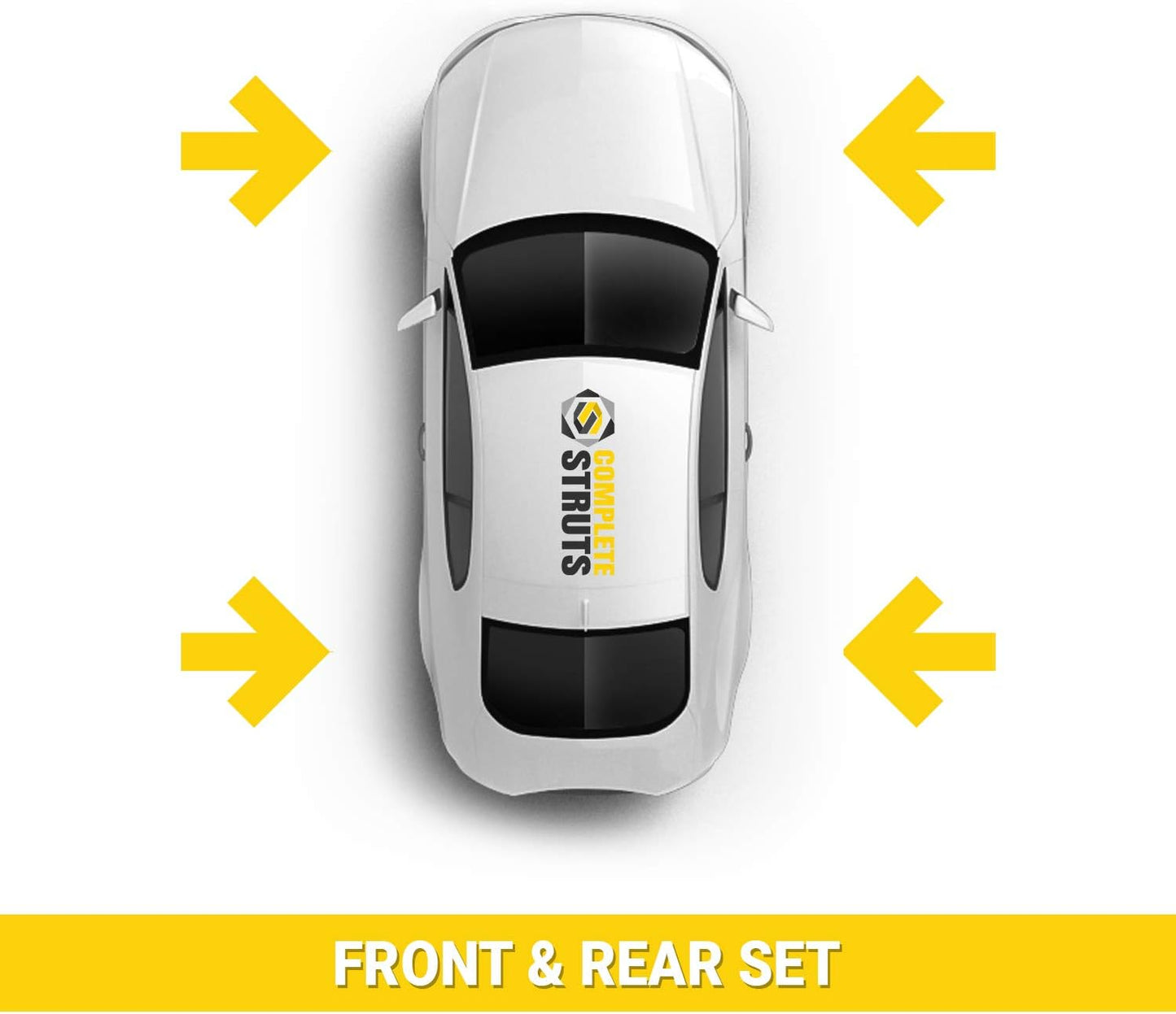 Complete Struts COMPLETESTRUTS - Front Complete Strut Assemblies with Coil Springs and Rear Shock Absorbers Replacement for 2010-2015 Hyundai Tucson FWD - Set of 4