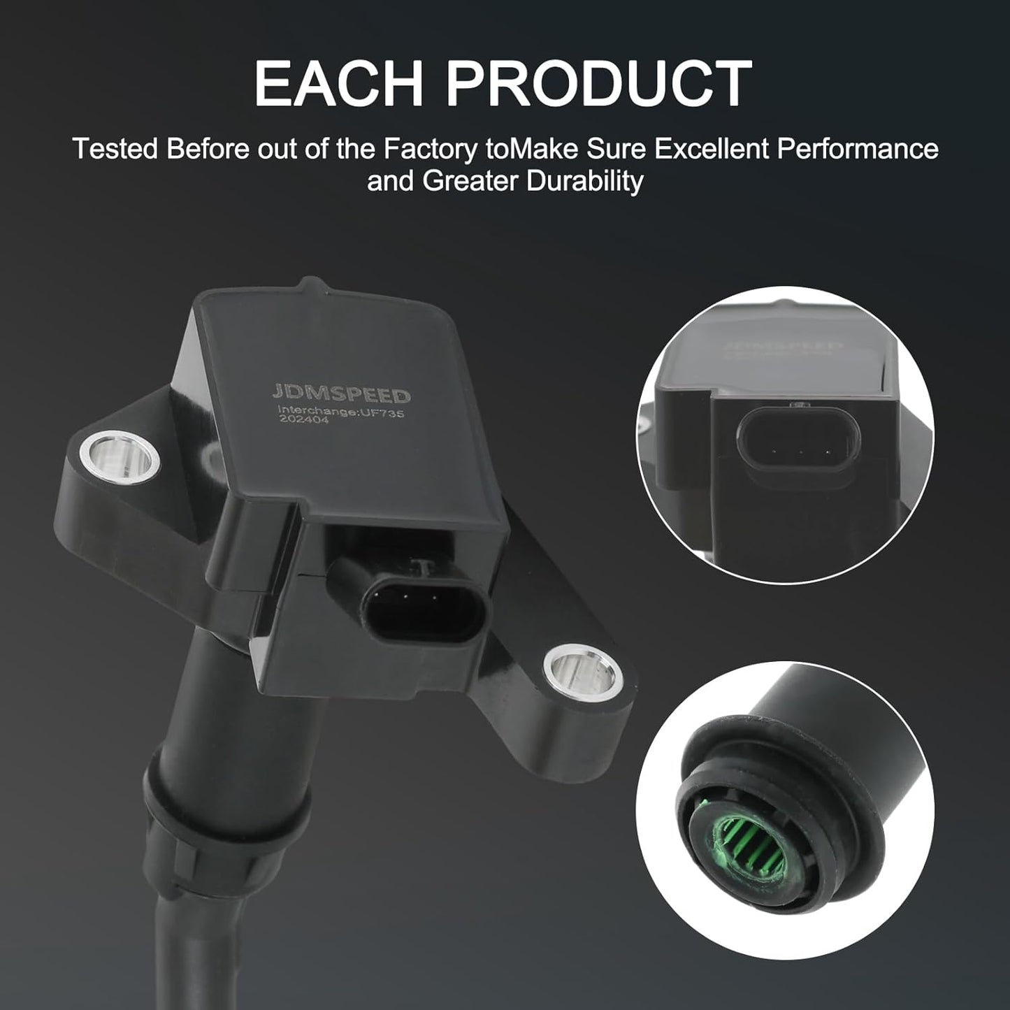 Set of 4 Ignition Coil Pack & Spark Plug Compatible with Ford Escape Fusion L4 1.5L Replace# UF735, DS7Z12029A, DS7Z12029B, C880, GN10645, DG554