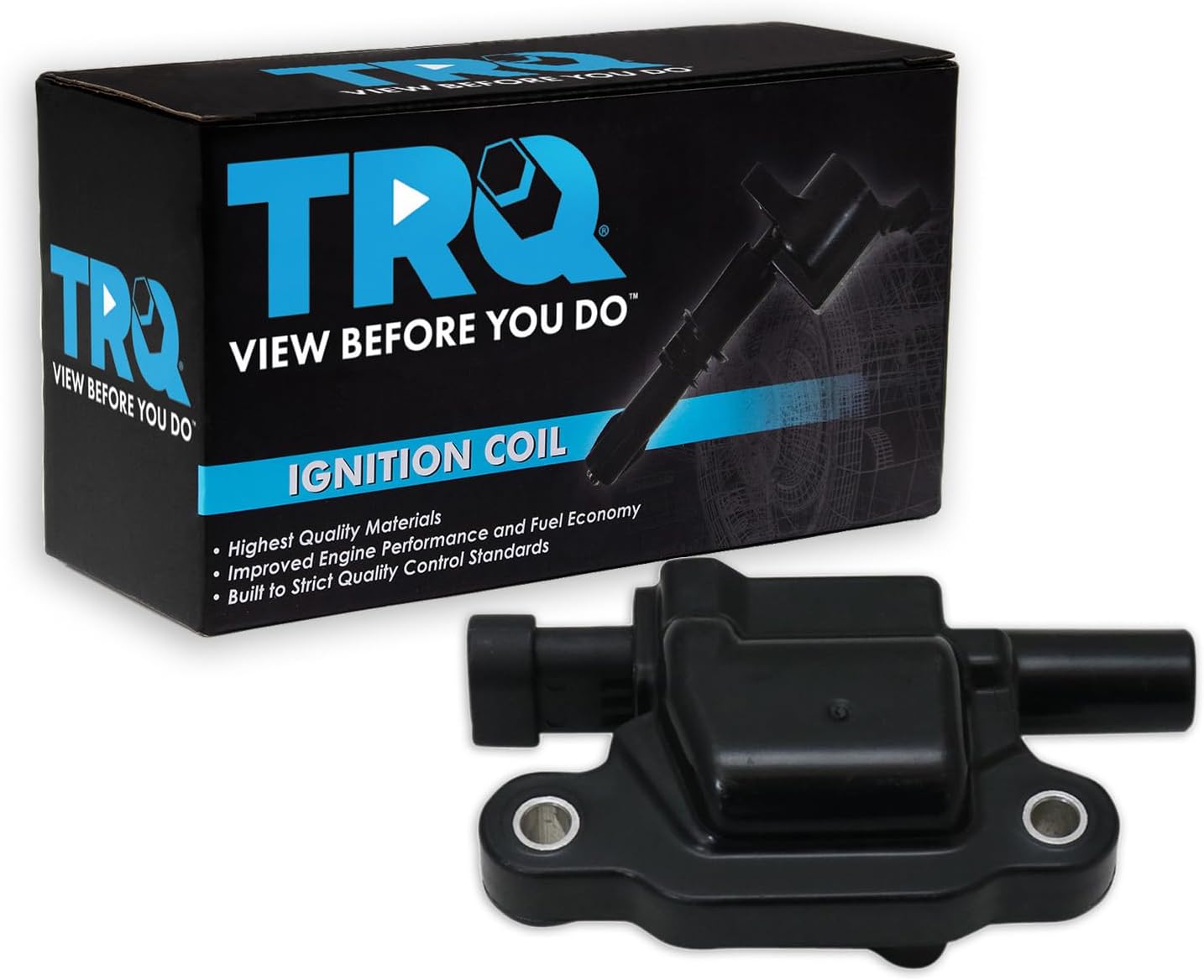 TRQ Ignition Coil Square Style New for 2016-2018 Camaro 6.2L / 2014-2018 Corvette 6.2L / 2014-2018 Silverado 1500 4.3L 5.3L 6.2L / 2015-2018 Tahoe 5.3L 6.0L / 2014-2018 Sierra 1500 4.3L 5.3L 6.2L