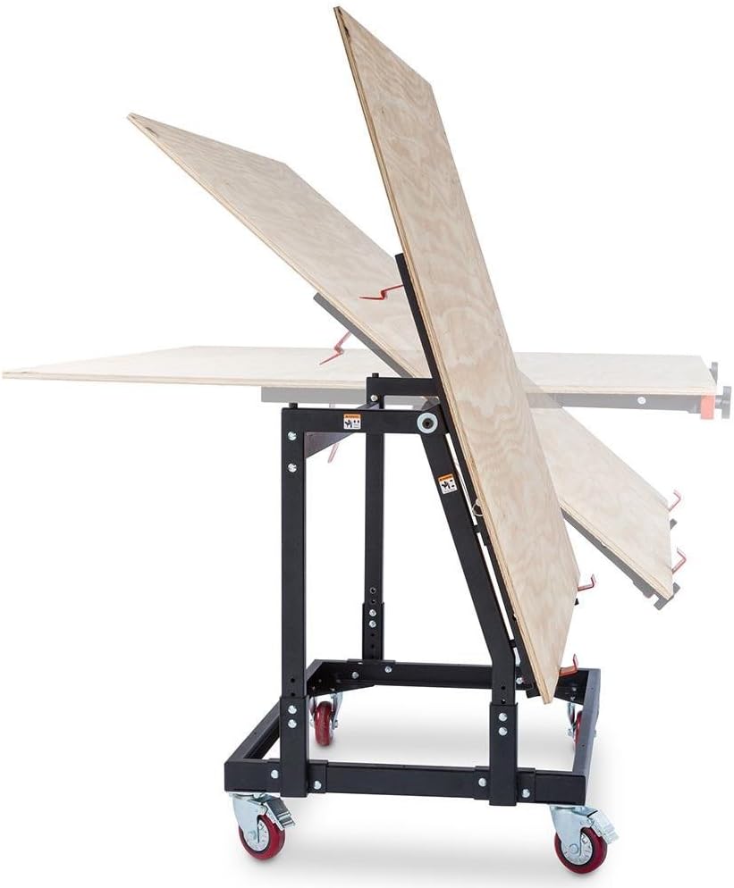 Rockler Material Mate Panel Cart and Shop Stand – Mobile Base Stand Contains Smooth Rolling 4” Casters – Mobile Workbench for Tools - Rigid Steel Frame Construction – Woodworking Tools and Accessories