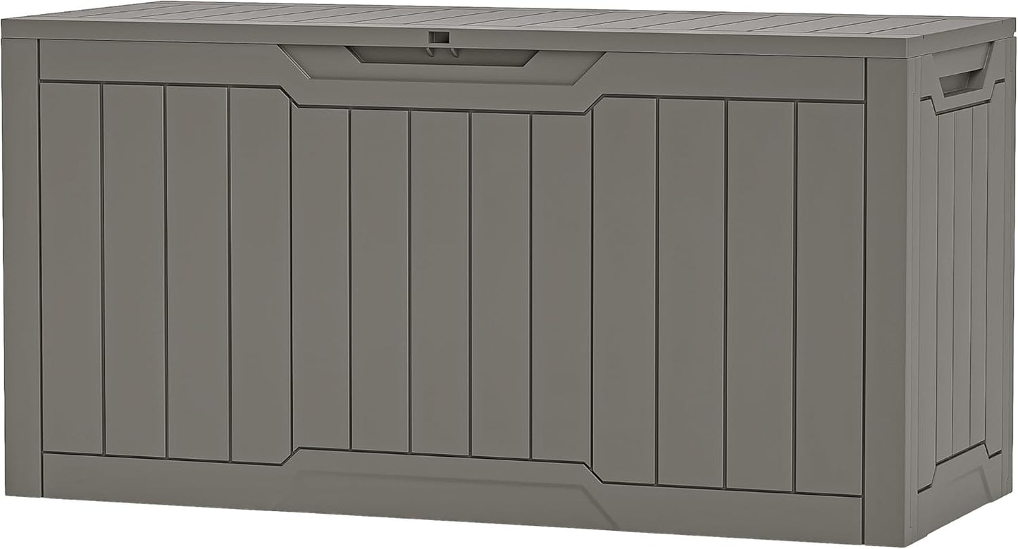 YITAHOME XXL 230 Gallon Large Outdoor Storage Deck Box for Patio Furniture, Outdoor Cushions, Garden Tools and Sports/ Pools Equipment, Weather Resistant Resin, Lockable (Taupe)