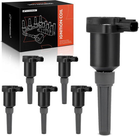 A-Premium Ignition Coil Pack Compatible with Jaguar Vanden Plas XJ6 XJR 1995-1997 XJS 1995-1996 L6 4.0L for UF-384 6-PC Set