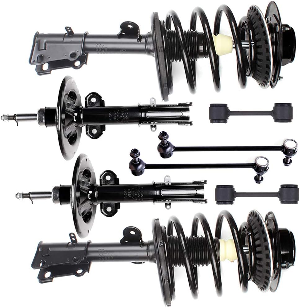 SCITOO Struts Shock suspension kit for 2001-2007 for Chrysler Town & Country Front shock absorber Front Strut Spring Assembly Stabilizer Bar Link Kit 8 Pcs,71572 171572L 171572R K7301 K7258