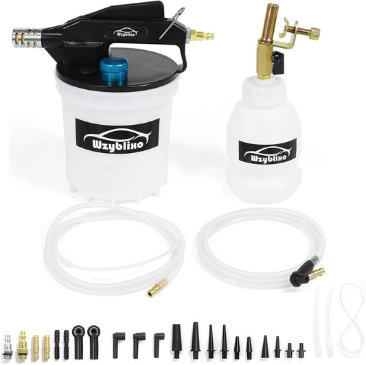 2L Vacuum Brake Bleeder - Vacuum Brake Bleeder Kit with Brake Fluid Extractor and 1L Refilling Bottle with Adapters