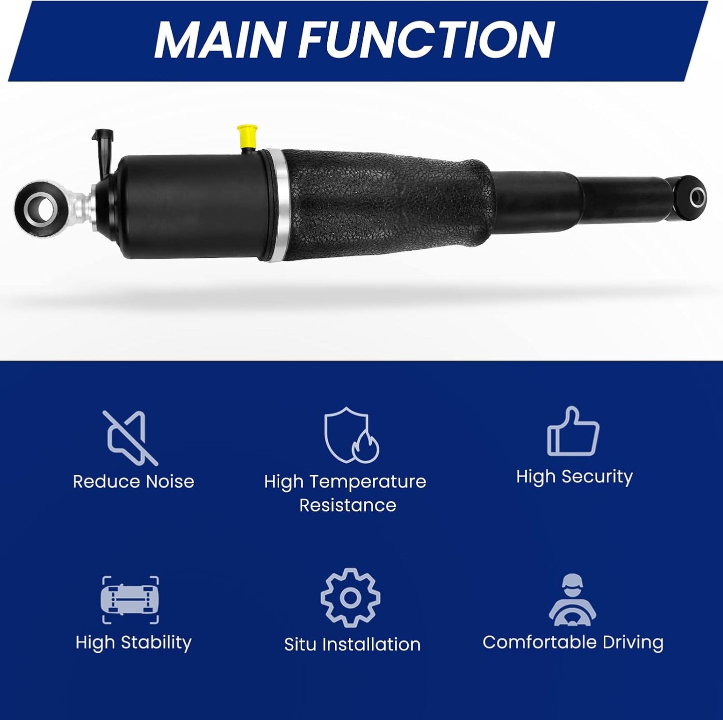 2Pcs Rear Air Struts Shock Absorbers Compatible with GMC Yukon XL Cadillac Escalade Chevy Avalanche Suburban 1500 Tahoe Car OEM Replace Part 22187156, 25979394