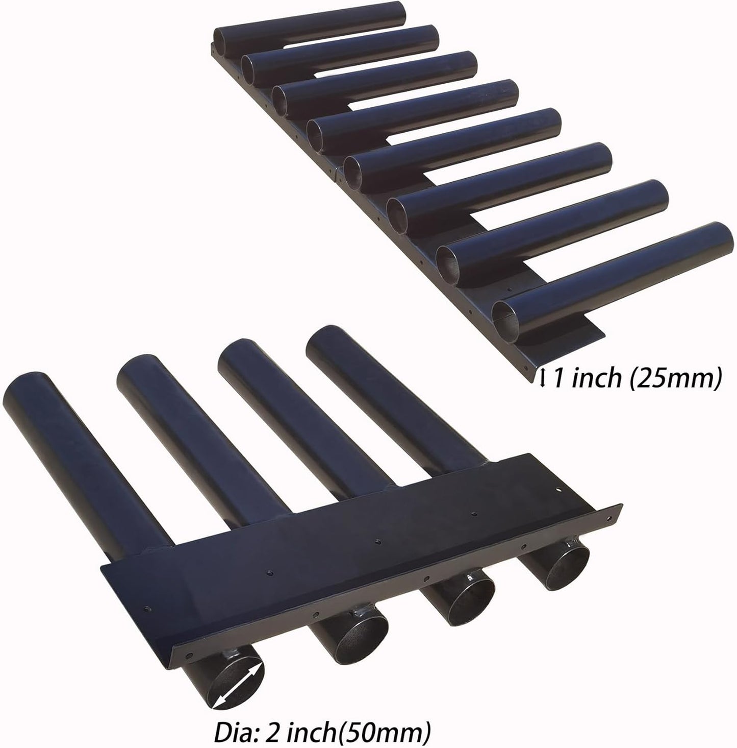 8-hole Shovel Holder for Truck, Shovel Mount 8 Holes in 2 Groups, Heavy Duty Trailer Tool Rack for Trimmer, Rake, Lawn, Landscape Hand Tools (Bed & Box Mount) (8 Holes Bed Muont Upgrade)
