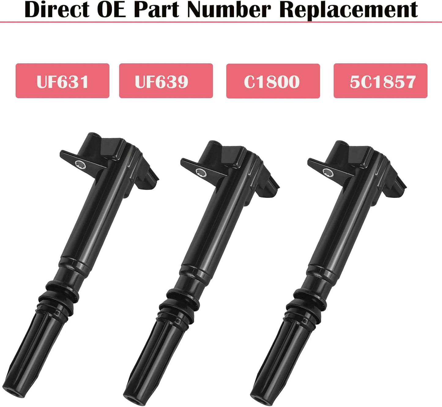 Set of 8 Ignition Coils Fits for 6.2 V8 Ford F250 F350 E350 Super Duty 2010 2011 2012 2013 2014 2012 2016 2017 Coil Packs Driver Side & Passenger Side Replaces# UF639 UF631 C1800 C1801