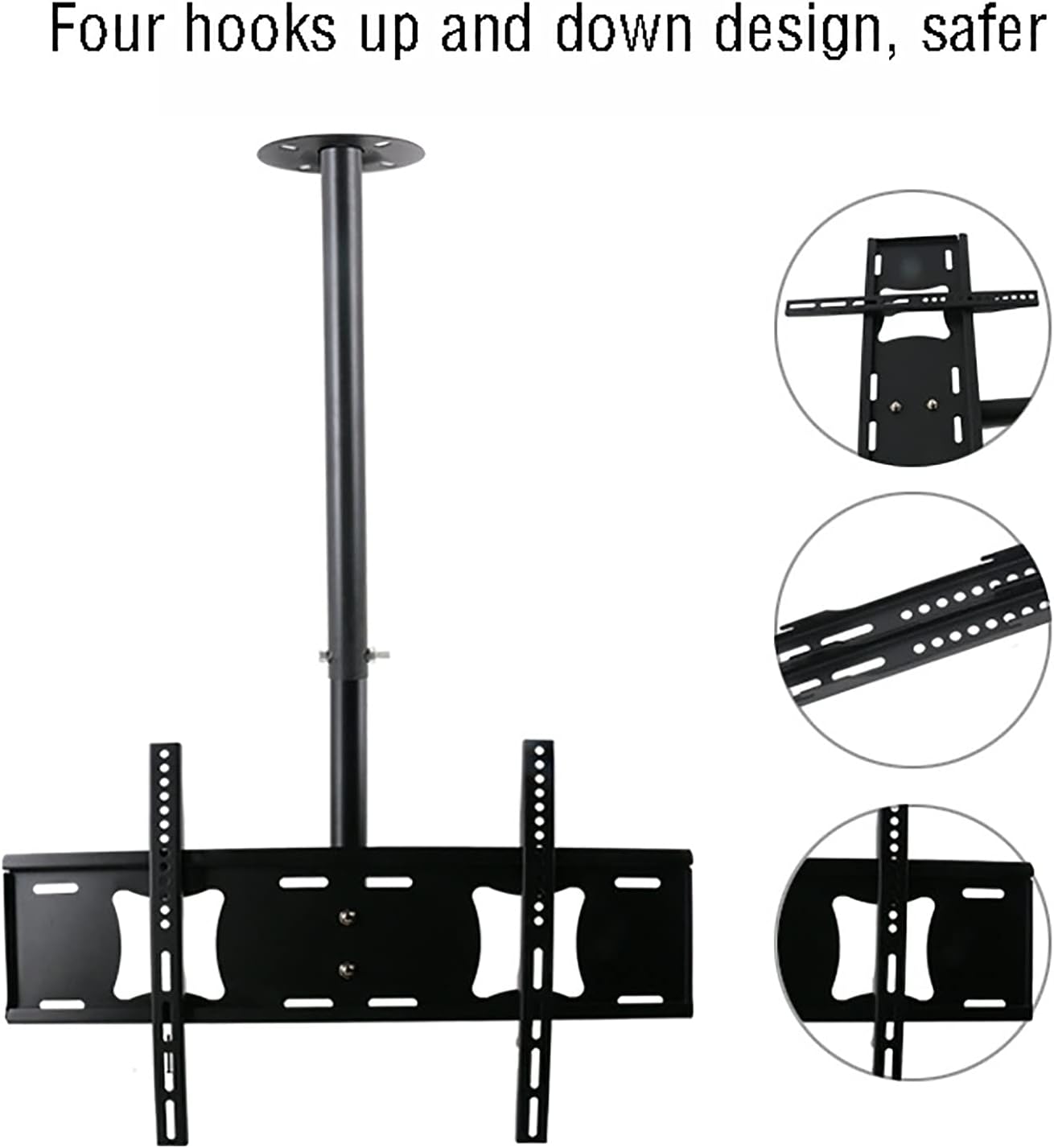 TV Wall Mount Ceiling TV Mount Bracket for 32-75Inch, Tilt Swivel Telescopic TV Stand, with Loading 154 Lbs, Easy to Assemble