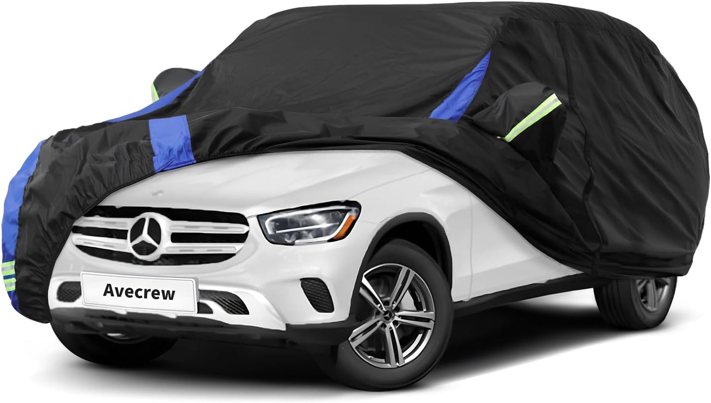 Avecrew for Jeep Wrangler Cover Waterproof 4 Door, All Weather for Jeep Rain Cover for Automobiles, Outdoor Full Exterior for Jeep Covers Fits JK JL TJ YJ CJ