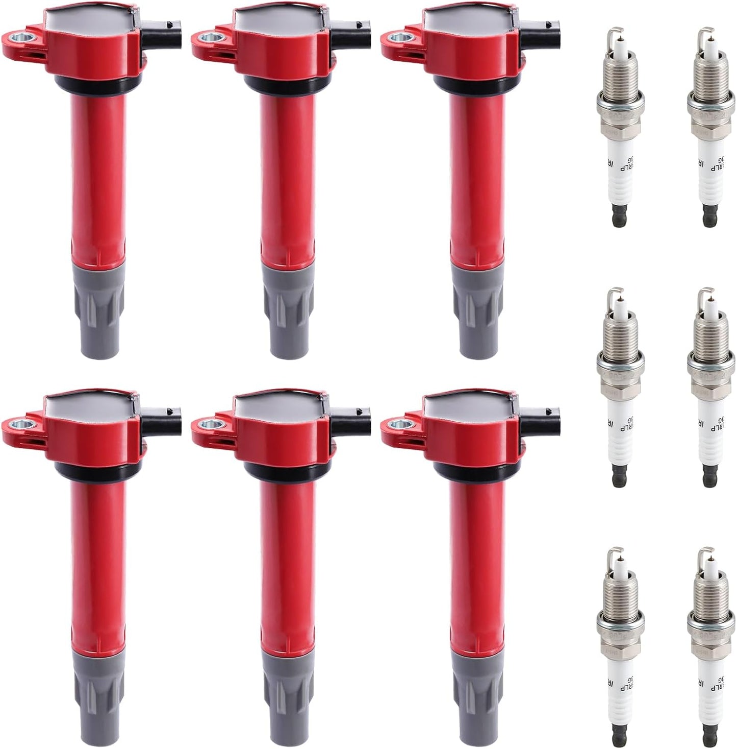 CarBole UF267 Ignition Coils and Spark Plugs Set Compatible with Lexus Toyota (OE: UF267+PK20TT)