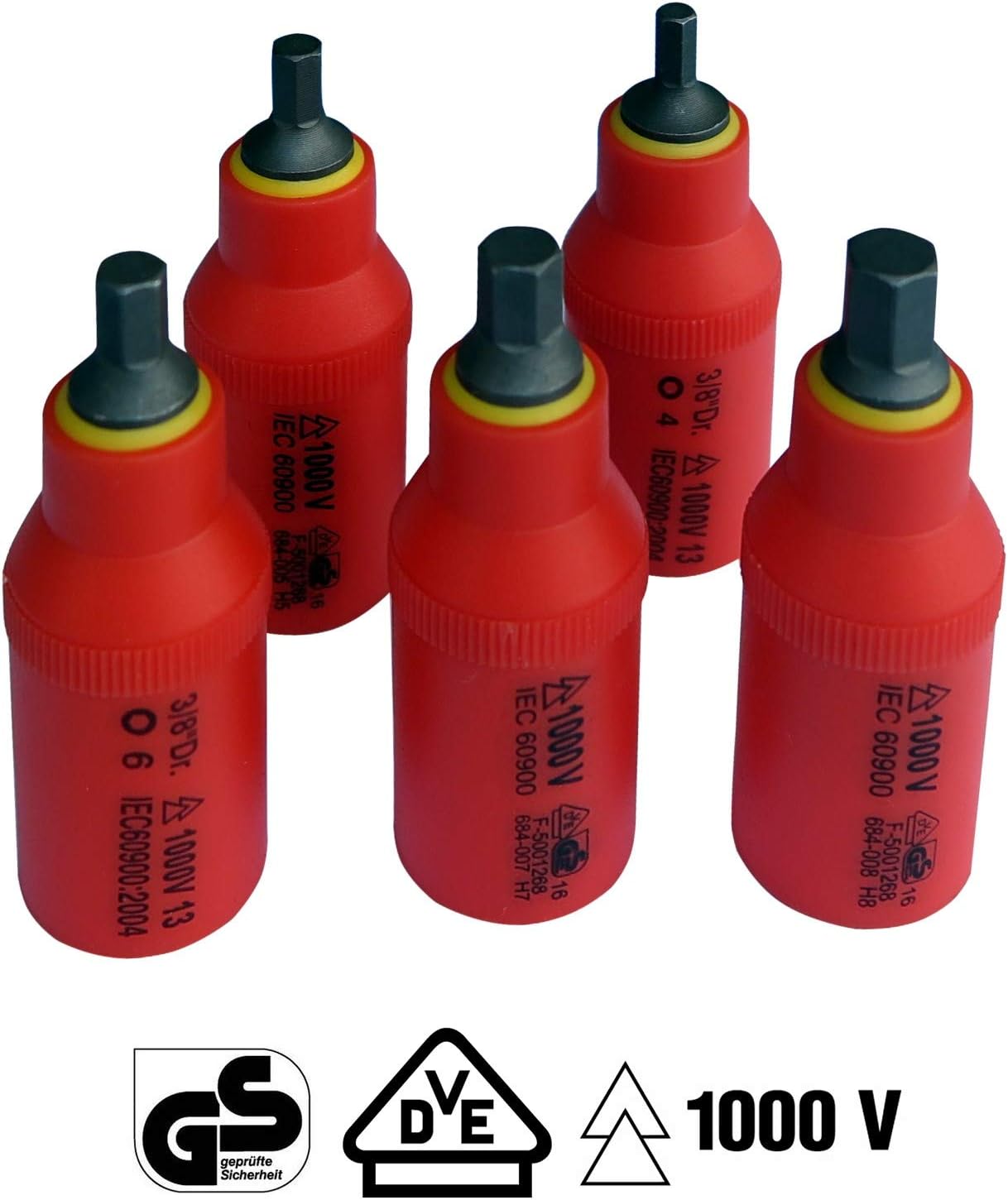 1000V Insulated Metric Socket Set | 20 Piece 3/8" Drive | 5 Hex Bits