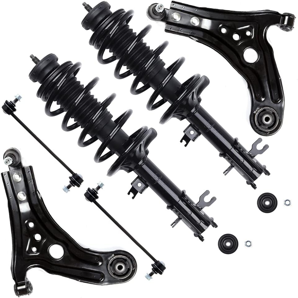 SCITOO Struts Shock suspension kit for Chevrolet Aveo 2004-2011 struts for Chevrolet Aveo5 2006-2011 struts for Pontiac G3 2009 Complete Struts Assembly 6 Pcs