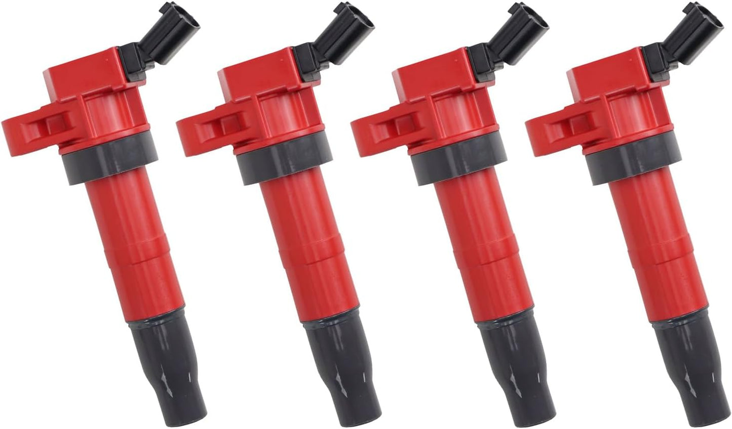 TRQ Ignition Coil Set Compatible with 2013-2015 Hyundai Santa Fe Sport 2011-2014 Sonata 2011-2015 Kia Optima 2011-2016 Sportage
