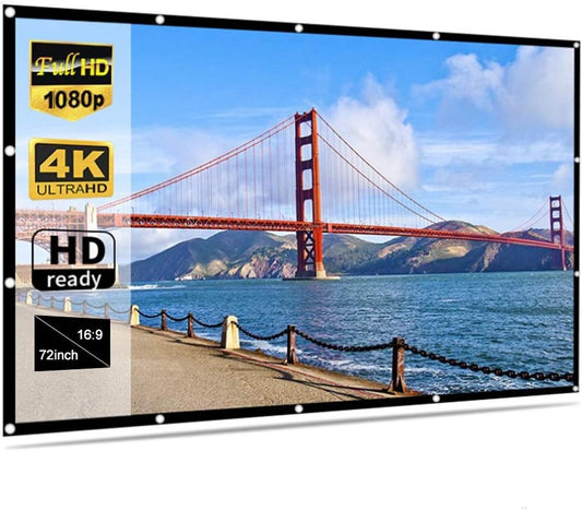 4:3 Foldable No Crease Soft Projector Screen Holes Hanging Portable Home Movie Meeting Screen(60 inch)