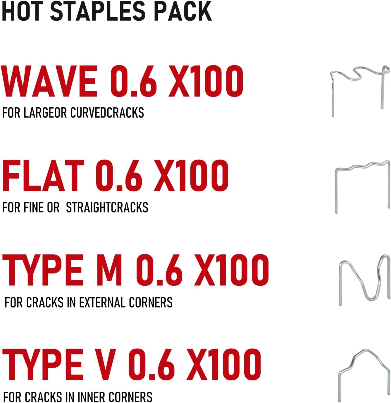RX WELD 2 in 1 Plastic Welder Welding Kit, 400PCS Hot Staples Repair Kit For Car Bumper Cracks, Kayaks, Plastic Toys