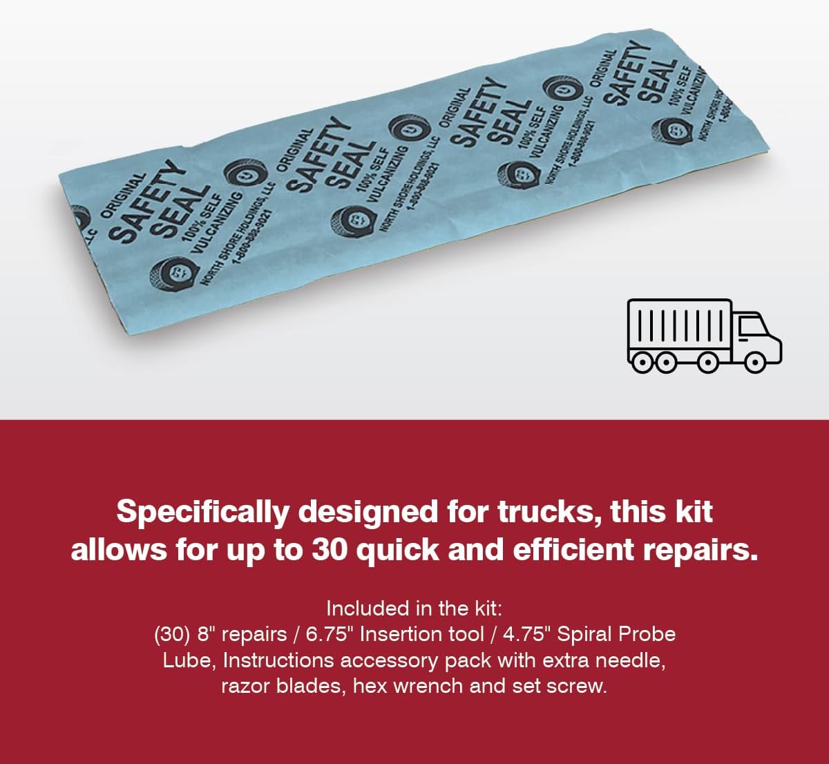 Truck Deluxe Tire Repair Kit 30-8"(20CM) Repairs