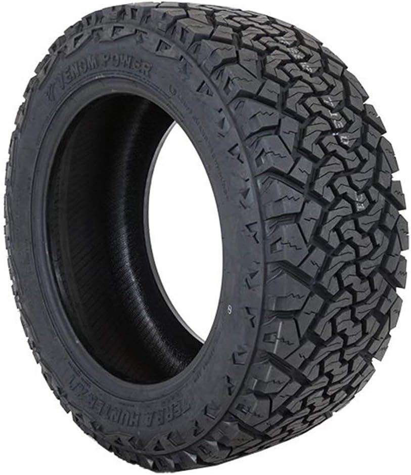 Set of 4 (FOUR) Venom Power Terra Hunter X/T XT All-Terrain Mud Light Truck Radial Tires-35X12.50R20LT 35X12.50X20 35X12.50-20 125R Load Range F LRF 12-Ply BSW Black Side Wall
