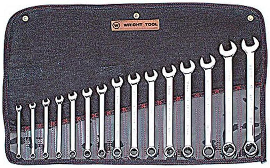 Wright Tool 952 Full Polish Metric 12 Point Combination Wrench Set, 7mm-22mm (15-Piece) Silver