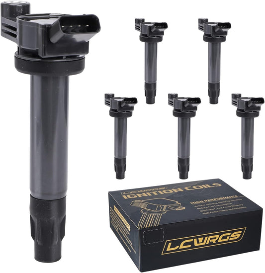 Set of 6 Ignition Coil Pack Fits for 3.3 V6 2004 2005 2006 2007 2008 Toyota Sienna Highlander Solara Lexus RX330 ES330 RX 330 ES 330 Coils 3.3L Replaces UF506