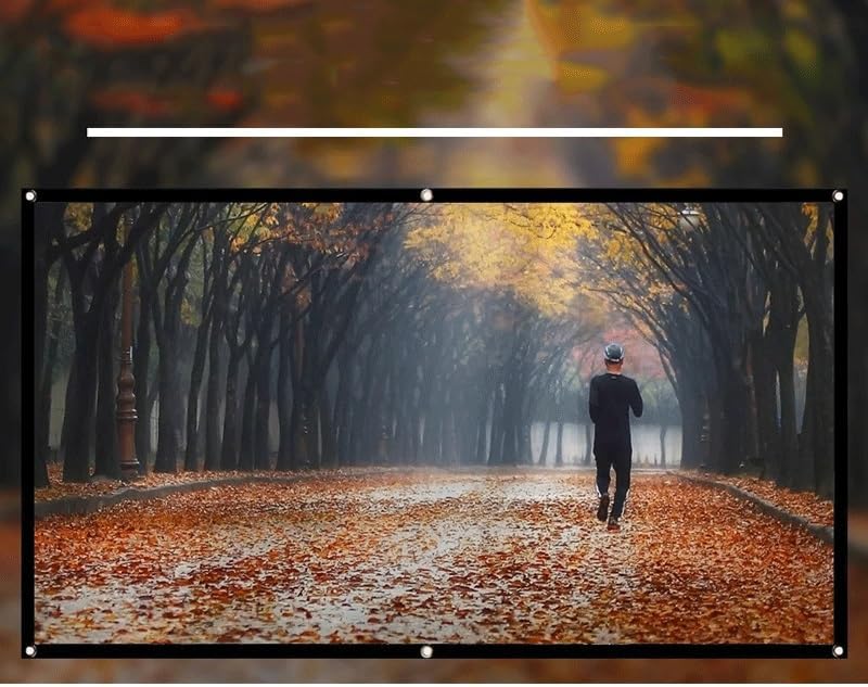 ZHCHAO Outdoor Movie Screen 16:9 Old-fashioned Projection Folding Soft Polyester Shadow Puppet Dance Screen(100 inch)