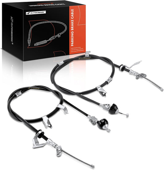A-Premium Rear Driver and Passenger Side Parking Brake Cable Assembly Compatible with Toyota and Lexus Models: Highlander 2004-2007, RX330 2004-2006, RX350 2007-2008, 2-PC Set
